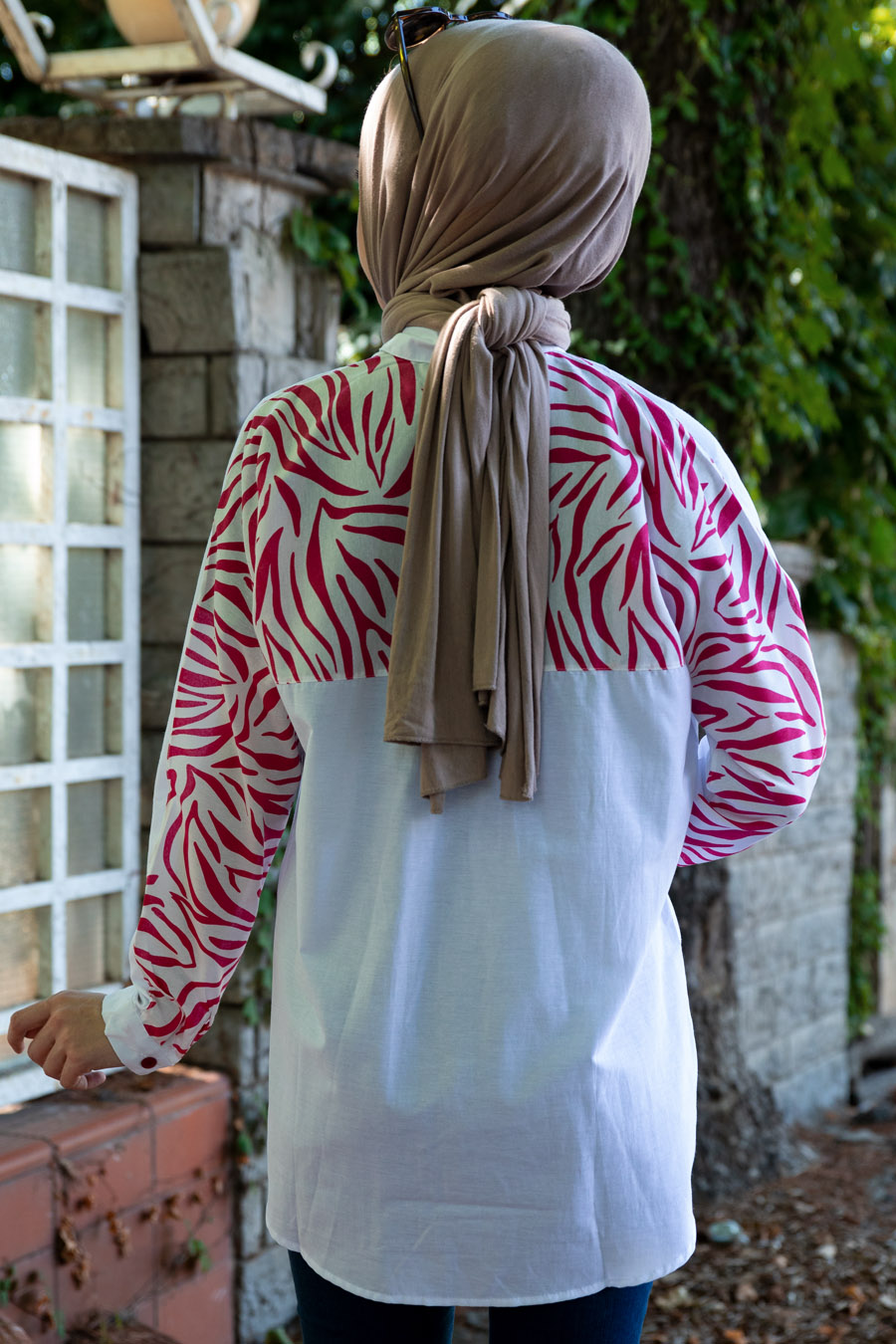 Zebra Desenli Tunik - Pembe