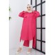 Asimetrik Kesim Tunik - Pembe