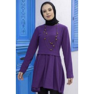 Kolyeli Tunik - Mor