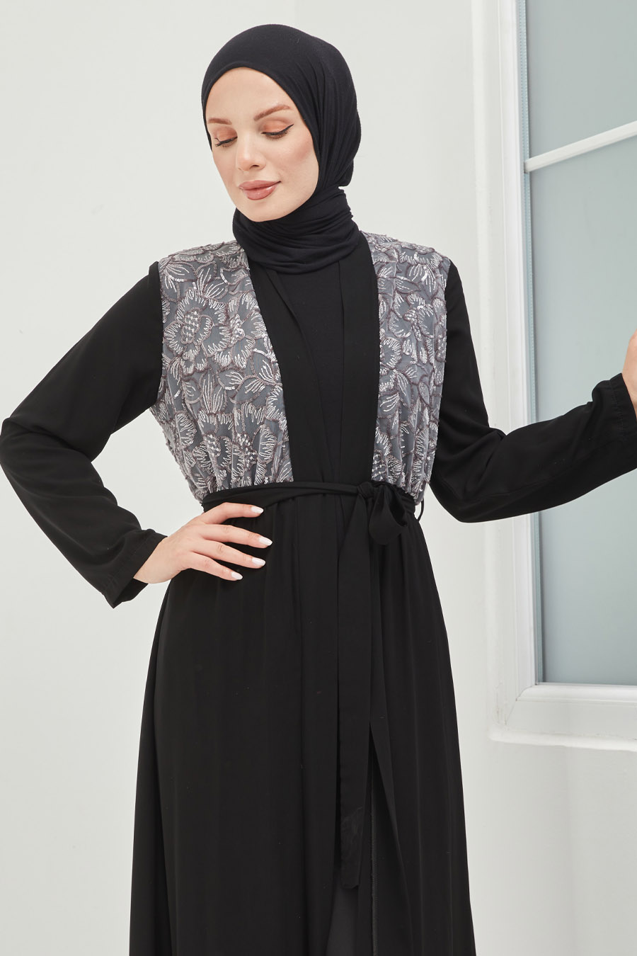 Tesettür Abaya - Gül Kurusu