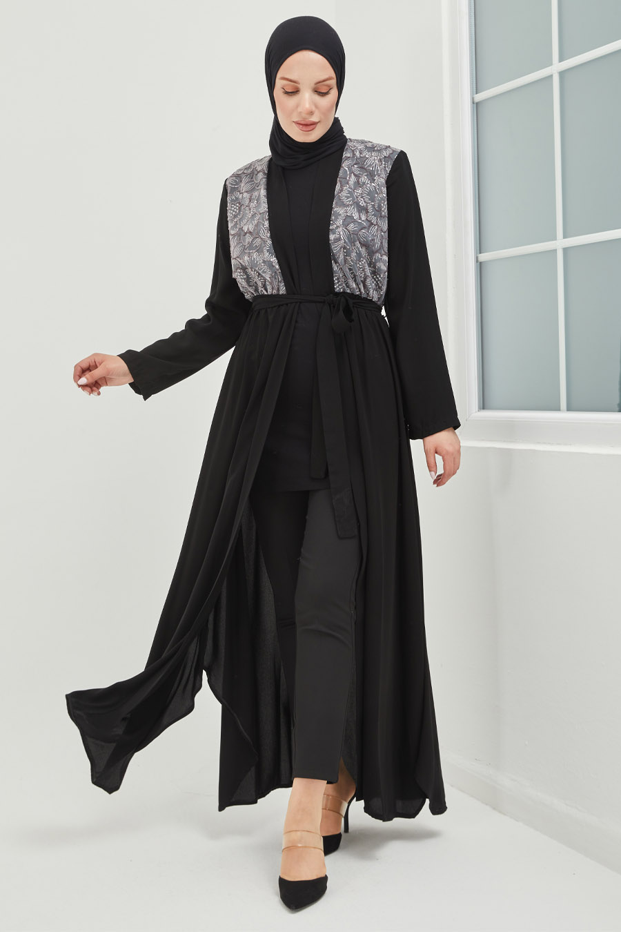 ROSE COLOR ABAYA 