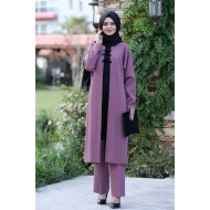 Tunic and Skirt Suit -Rose Color