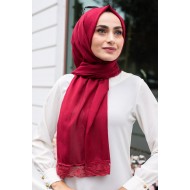 Lace Shawl - Claret Red