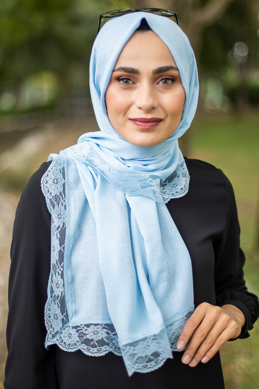 Lace Shawl - Baby Blue