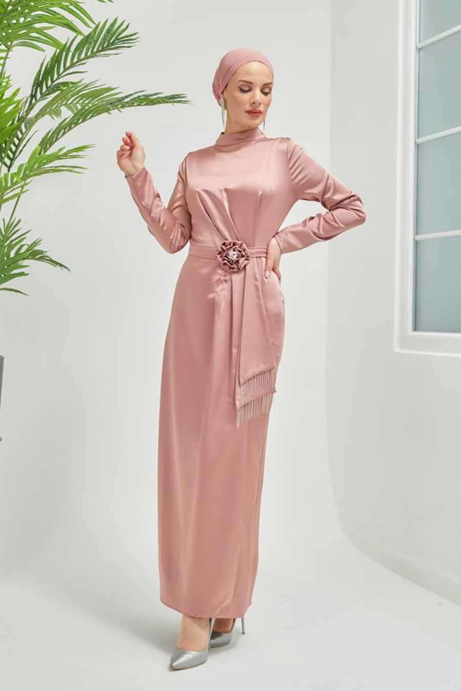 Evenıng Dress - Rose Color