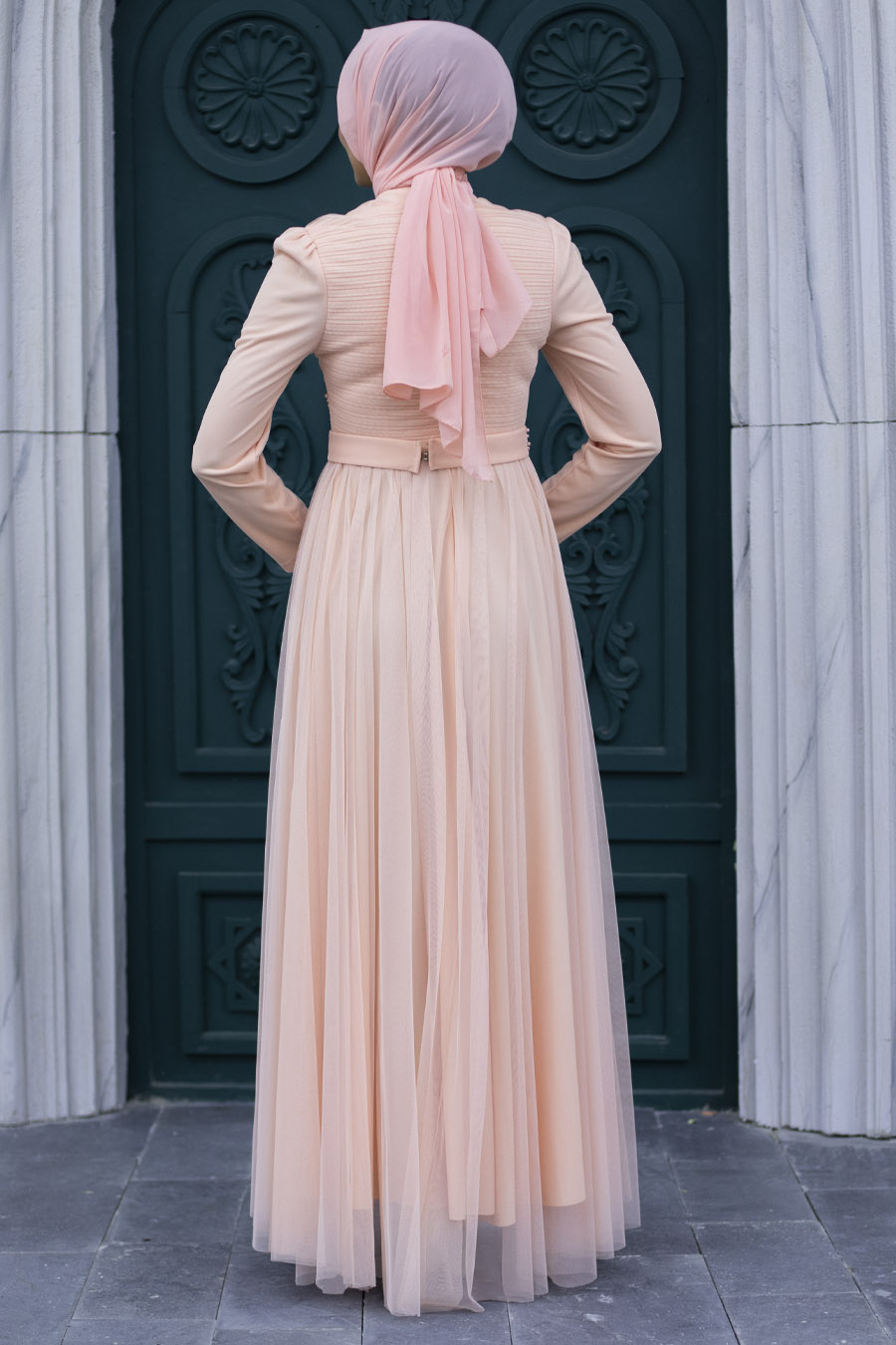 Evenıng Dress - Salmon Color