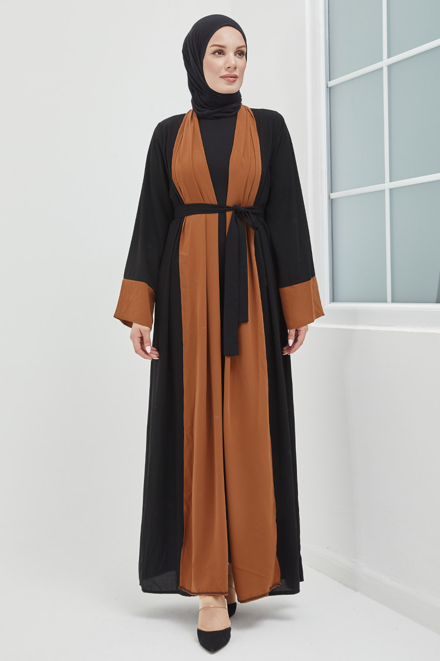 Tesettür Abaya - Taba