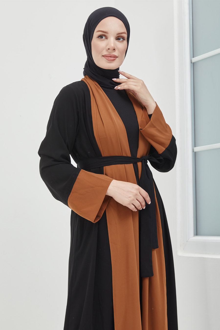 Tesettür Abaya - Taba