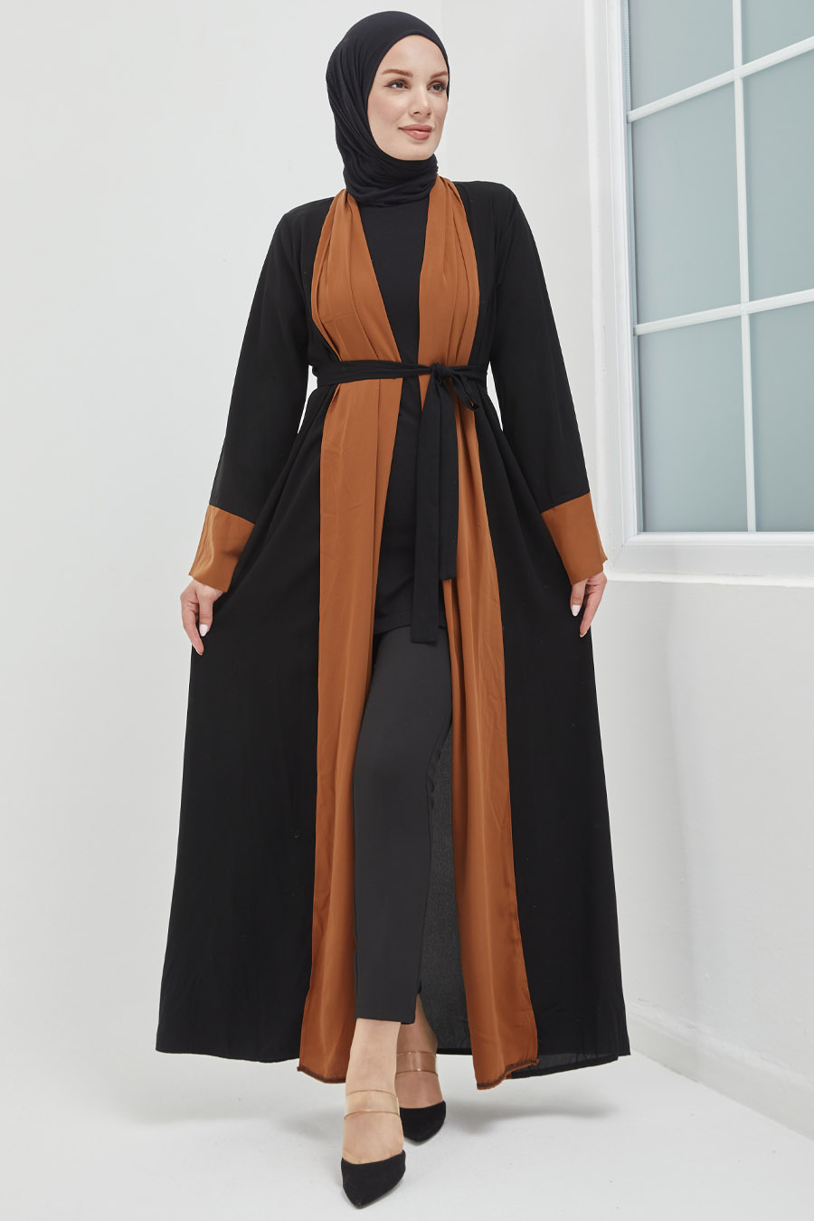 Tesettür Abaya - Taba