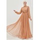 Evening Dress - Tan Color