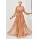 Evening Dress - Tan Color