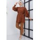 Tunic and pant Suit - Tan Color
