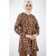 Tunic and Skirt Suit - Tan Color