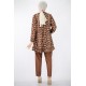 Tunic and Skirt Suit - Tan Color