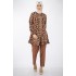 Tunic and Skirt Suit - Tan Color