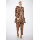 Tunic and Skirt Suit - Tan Color