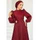 Tesettür Abiye Elbise -BORDO Tesettür Abiye Elbise -BORDO