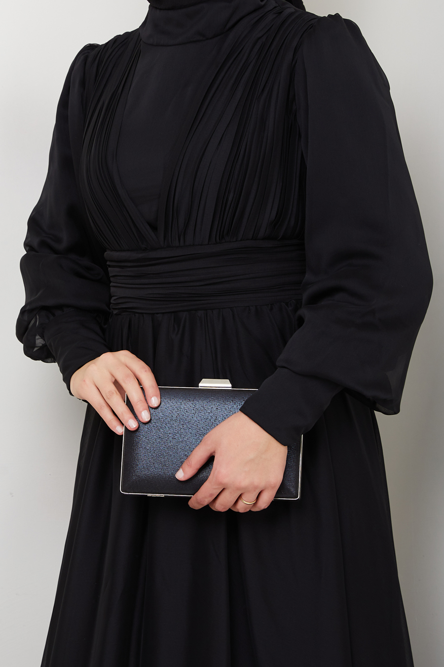 Tesettür Abiye Elbise - Siyah