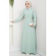 A Kesim Tesettür Elbise - Mint