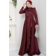 Taş Detaylı Abiye Elbise -BORDO Taş Detaylı Abiye Elbise -BORDO