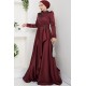 Taş Detaylı Abiye Elbise -BORDO Taş Detaylı Abiye Elbise -BORDO
