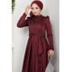 Taş Detaylı Abiye Elbise -BORDO Taş Detaylı Abiye Elbise -BORDO