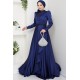 Taş Detaylı Abiye Elbise -LACİVERT Taş Detaylı Abiye Elbise -LACİVERT