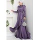 Taş Detaylı Abiye Elbise -LİLA Taş Detaylı Abiye Elbise -LİLA