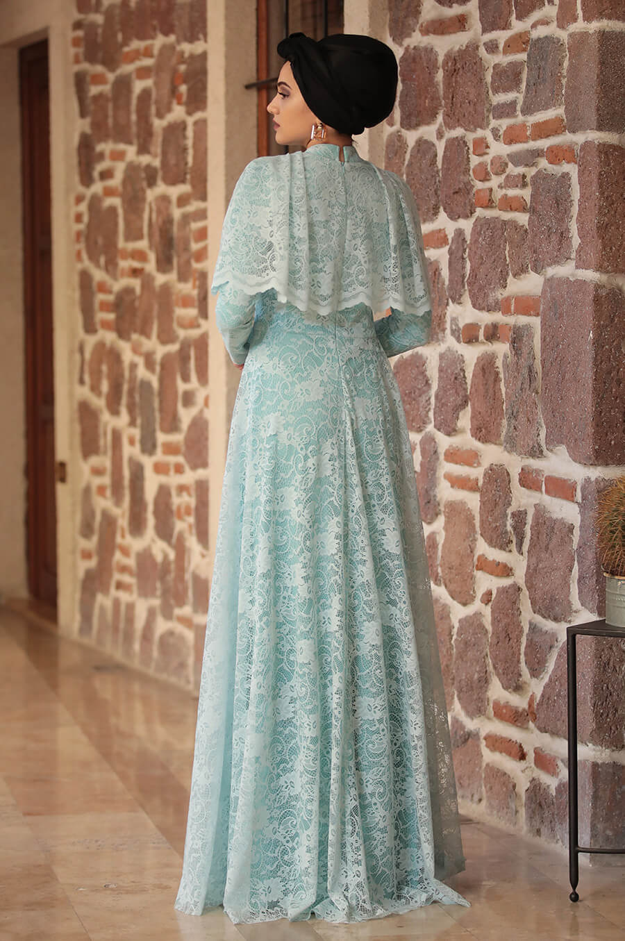Piennar - Adevya Elbise - Mint Tesettür Elbise
