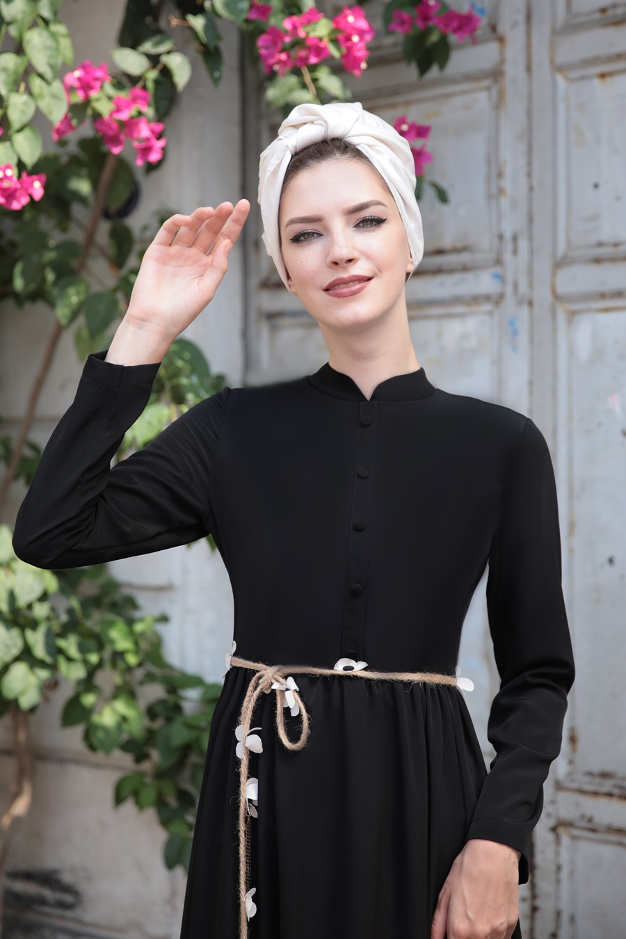 Selma Sarı - Bahar Elbise - Siyah