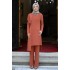 Tunic and Pant Suit - Brick Color