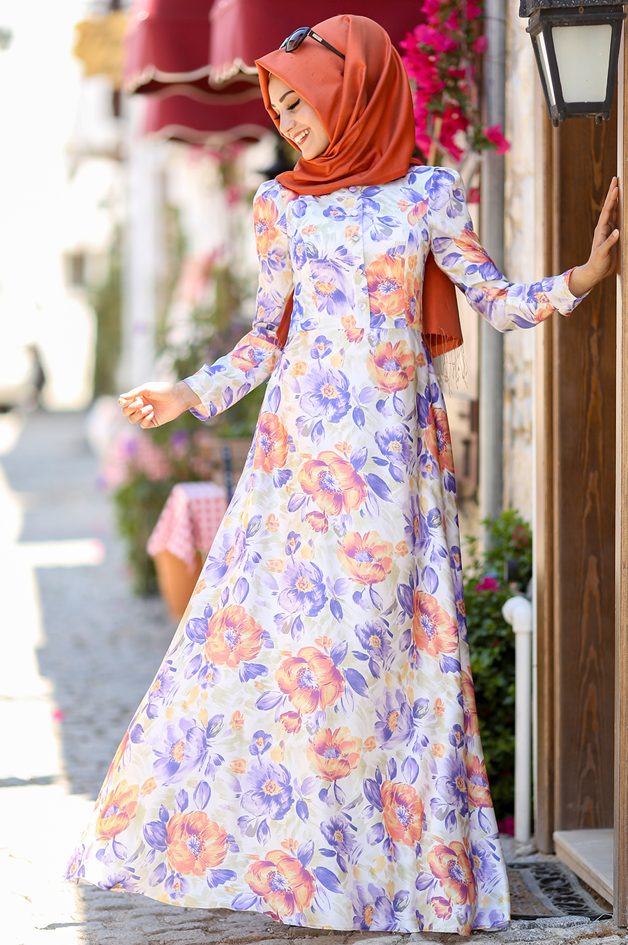 An-Nahar Çiğdem Elbise - Mor