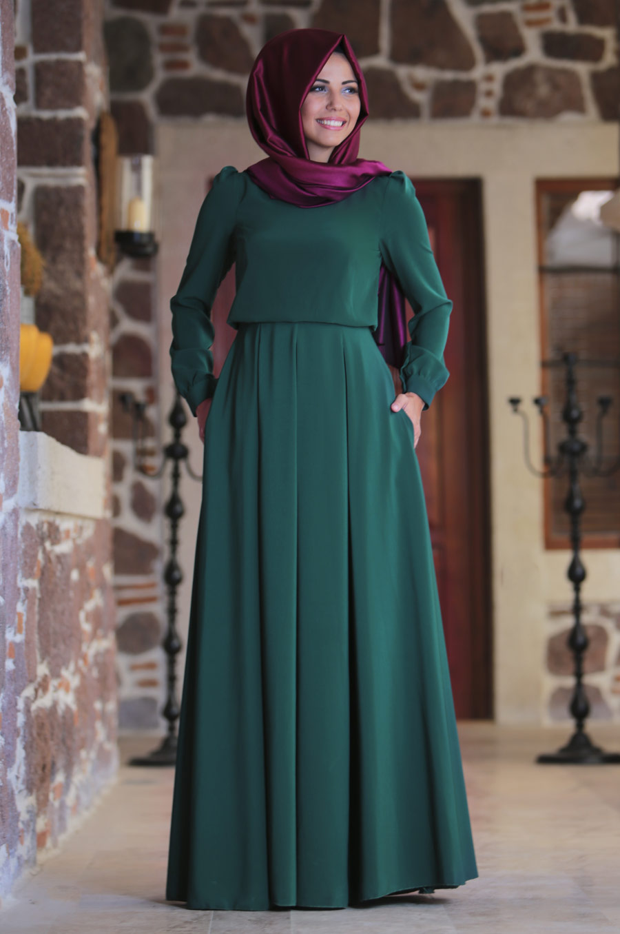An-Nahar Gülce Elbise - Zümrüt