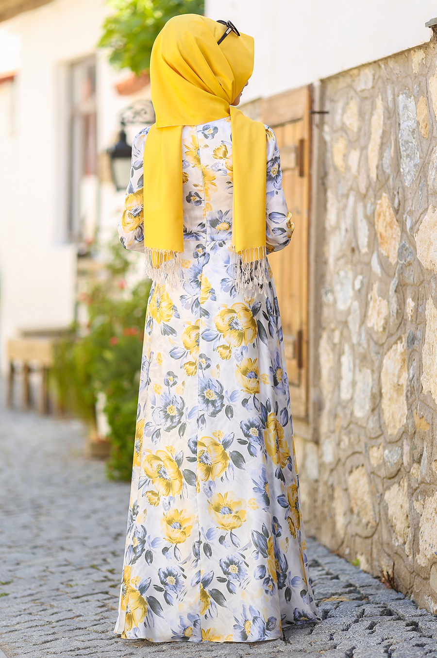 An-Nahar Çiğdem Elbise - Sarı