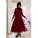 Gamze Özkul - Rana Dantel Elbise - Bordo Gamze Özkul - Rana Dantel Elbise - Bordo