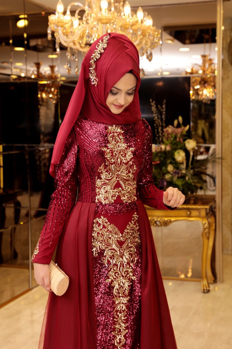Pınar Şems - Güneş Abiye - Bordo Pınar Şems - Güneş Abiye - Bordo