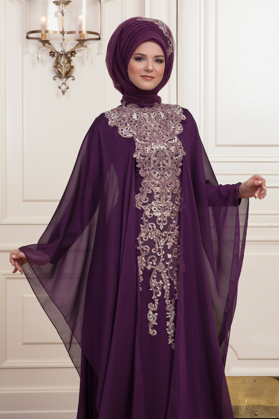 An-Nahar - Ayda Tesettür Abiye Elbise - Mor An-Nahar - Ayda Tesettür Abiye Elbise - Mor