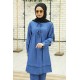 Tunic and Pant Suit - Indigo Color 