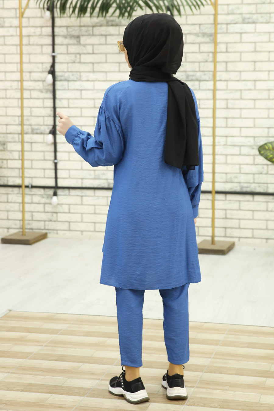 Tunic and Pant Suit - Indigo Color 