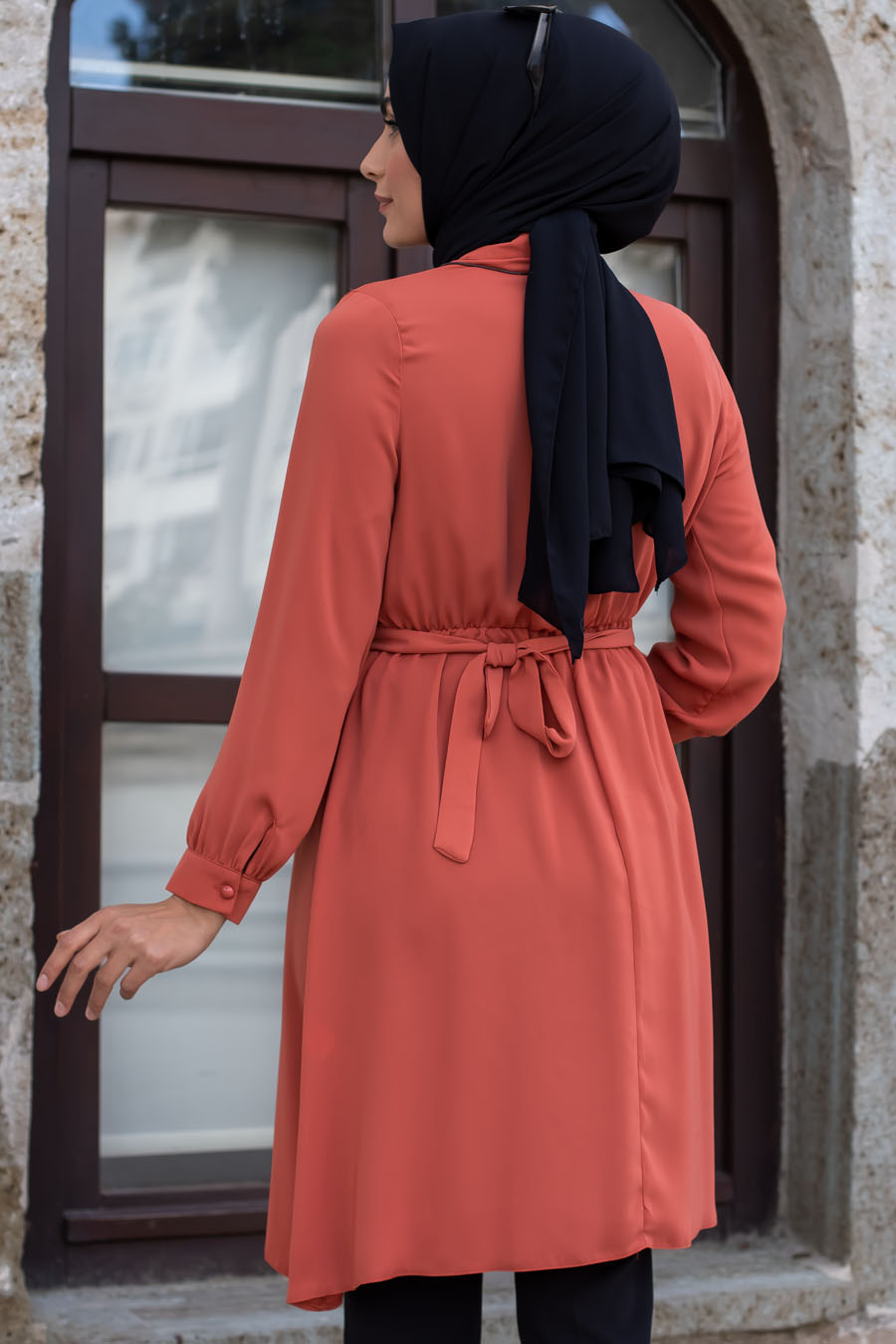 Kolyeli Tunik - Kiremit Kolyeli Tunik - Kiremit