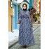Flower Patterned Dress - Blue