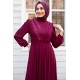 Evening Dress - Claret Red