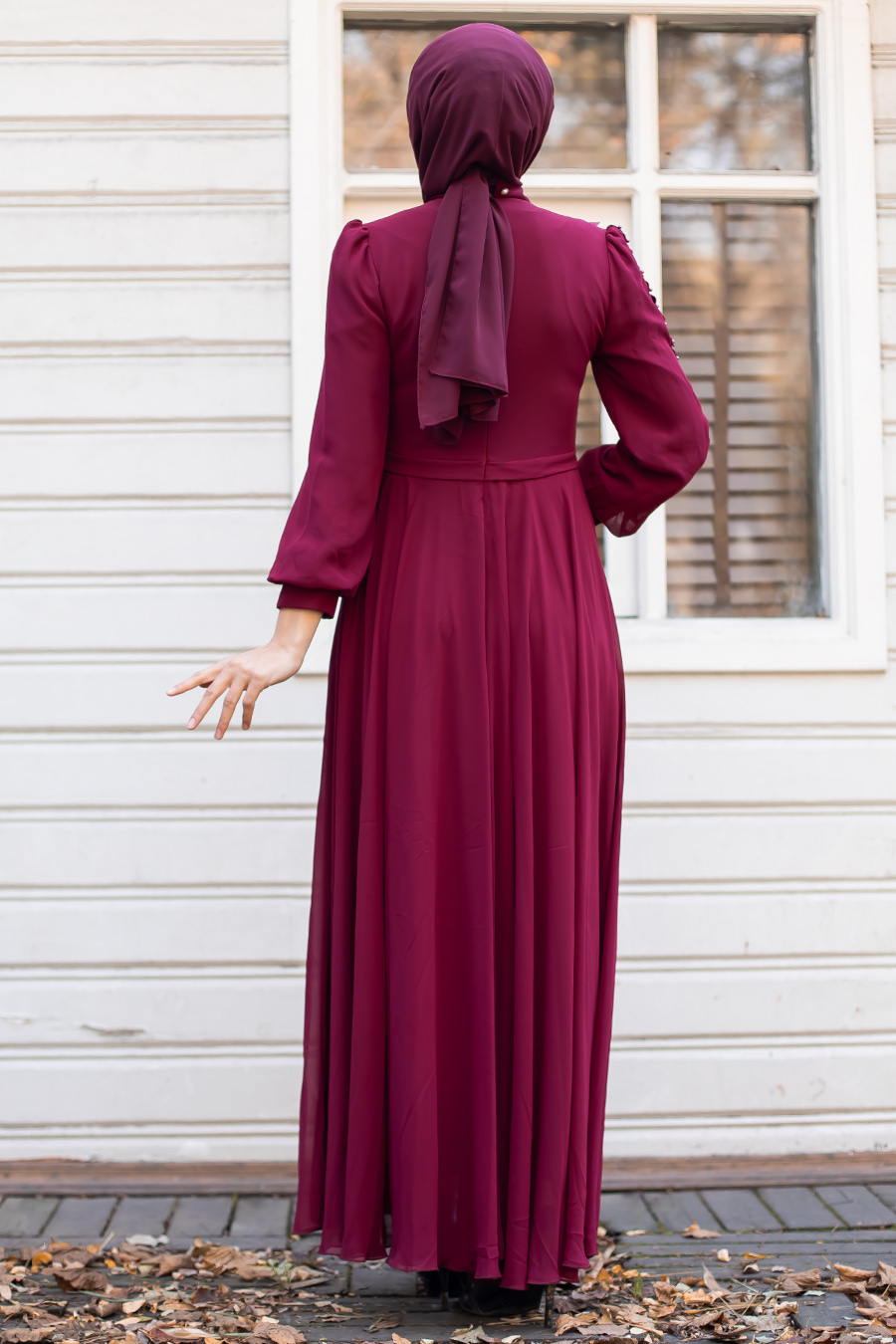 Evening Dress - Claret Red