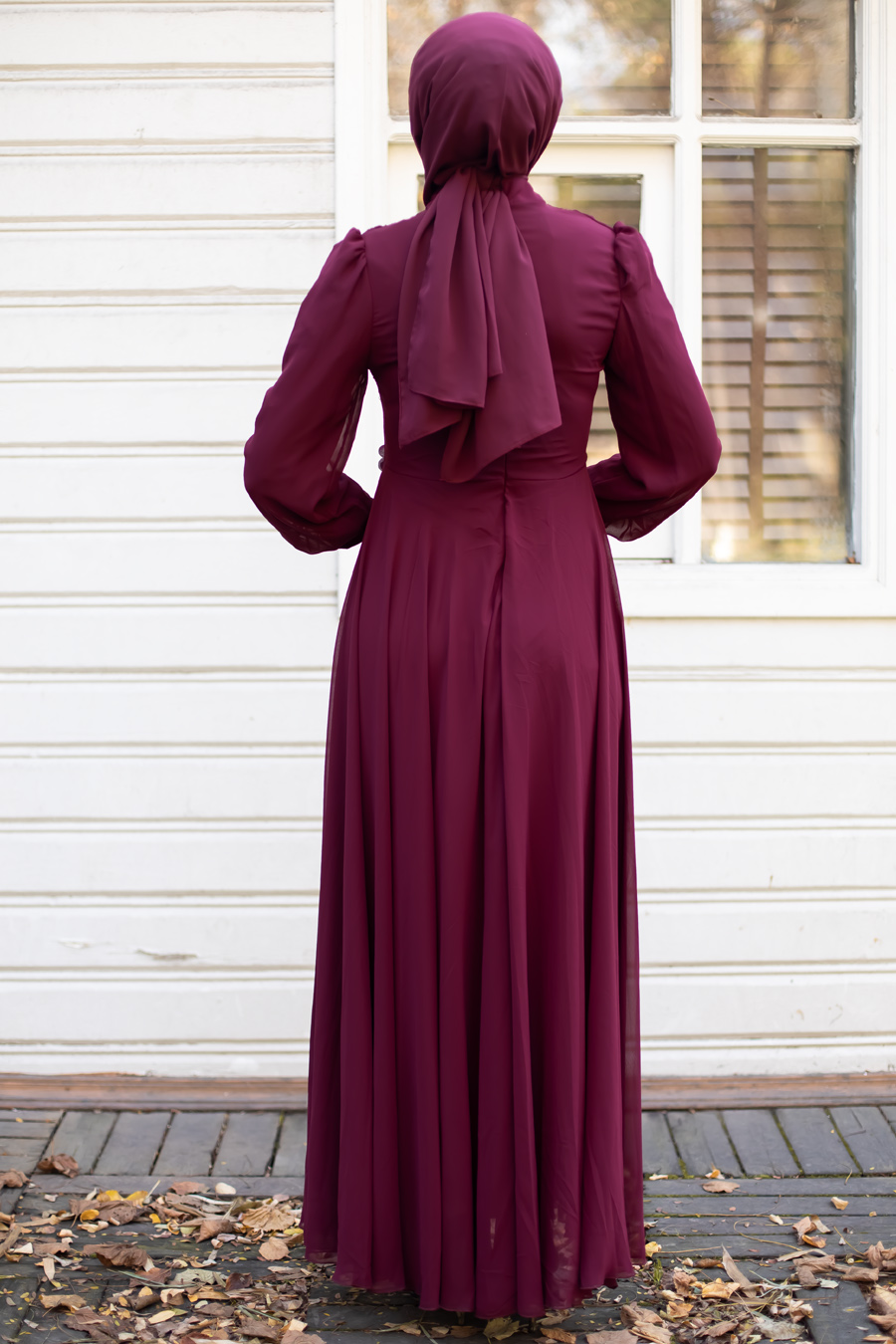 Evening Dress - Claret Red