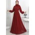 Evening Dress - Claret Red
