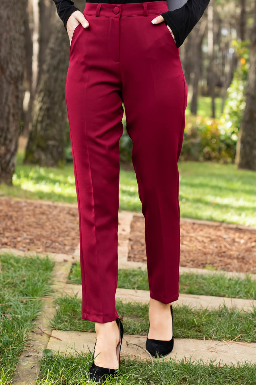 Pant - Claret Red 