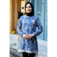 Patterned Tunic - Blue