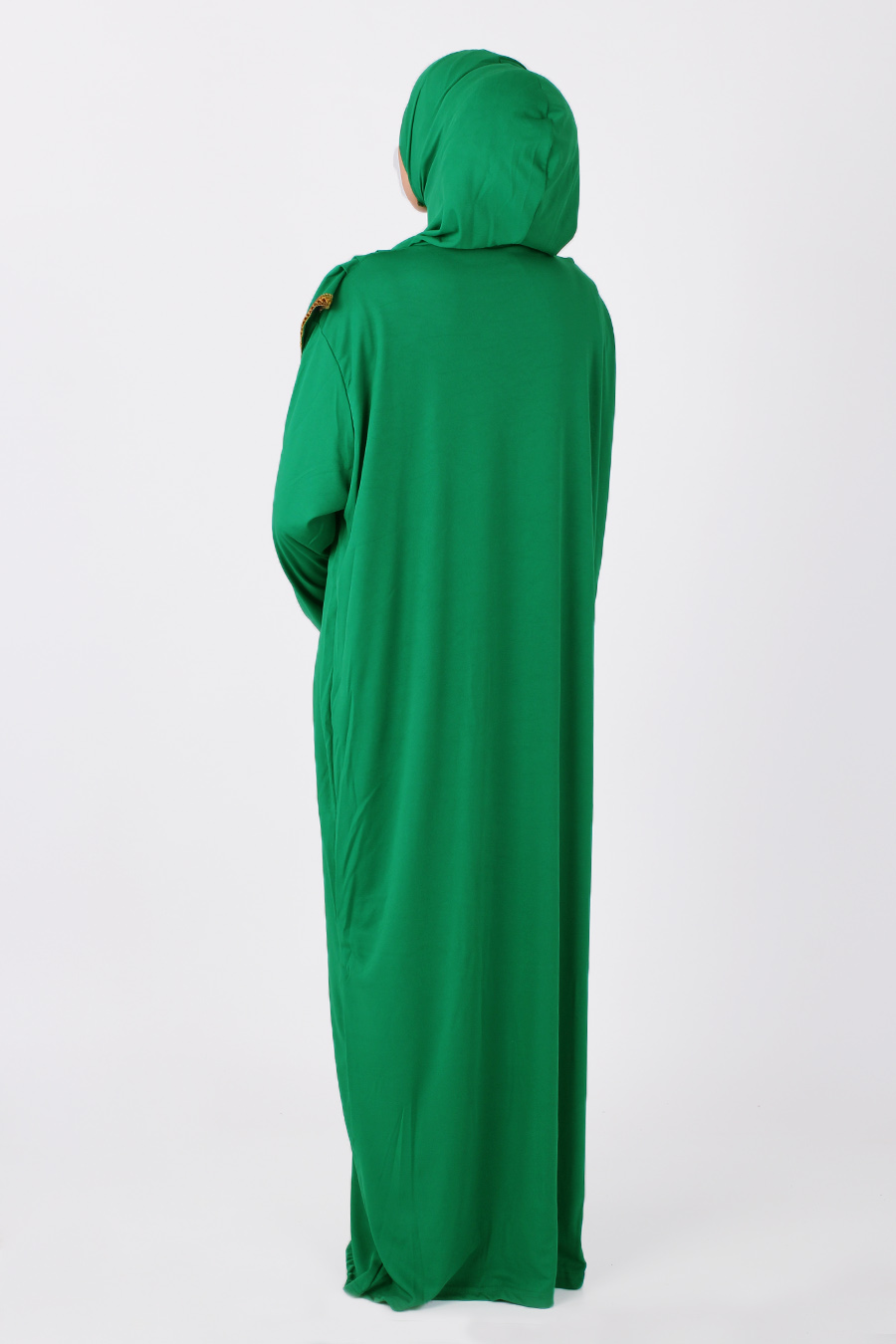 Fermuarlı Namaz Elbisesi - Çağla Yeşili