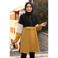 Fermuarlı Tunik - Sarı