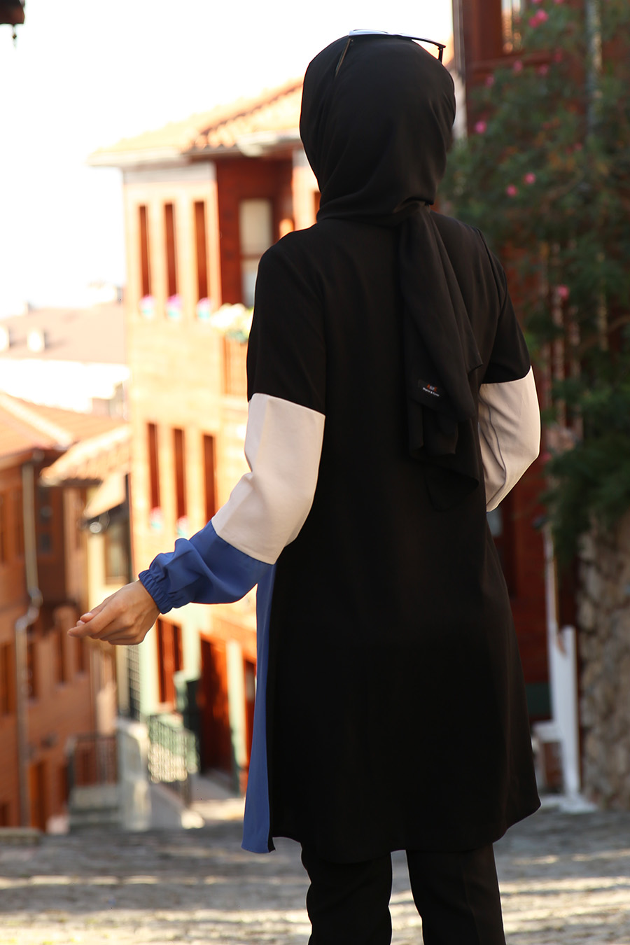Fermuarlı Tunik - İndigo